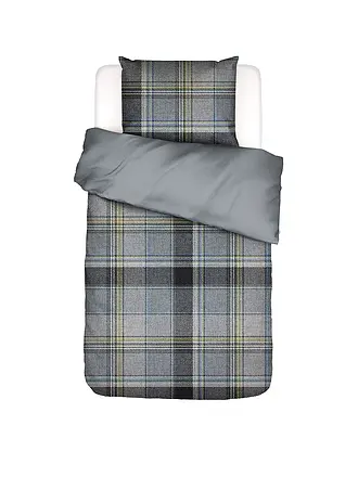 ESSENZA | Linge de lit en twill 70x90cm / 140x200cm MEAU Vert Basilic | grau